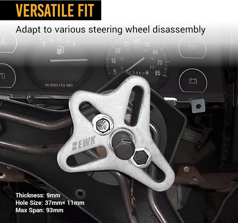 EWK 51 Pcs Harmonic Balancer Puller Set, Steering Wheel Puller, Crankshaft Pulley & Gear Puller, Flywheel Removal Tool - Image 4
